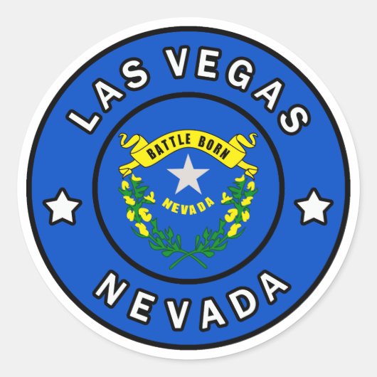 Las Vegas Nevada Runder Aufkleber (Vorderseite)