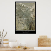 Las Vegas Nevada Satellite Poster Karte (Küche)