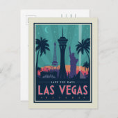 Las Vegas, Nevada | Save The Date Einladungspostkarte (Vorne/Hinten)