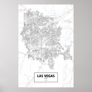 Las Vegas, Nevada (schwarz auf weiß) Poster
