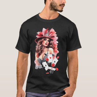 Las Vegas Nevada Show Girl Burlesque Watercolor bo T-Shirt