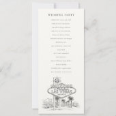 Las Vegas Nevada Skizze Hochzeitsprogramm Einladung (Rückseite)