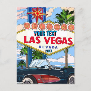 Las Vegas, Nevada Skyline-Ansichtskarte Postkarte