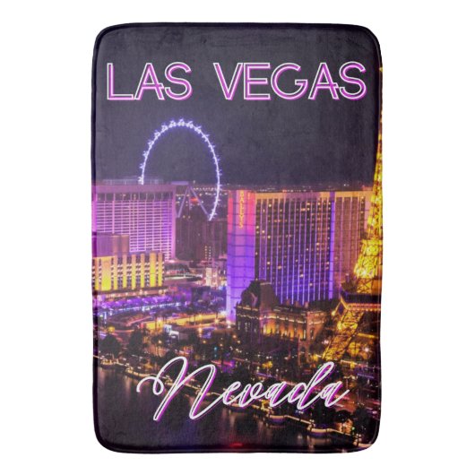 Las Vegas Nevada Skyline Badematte (Vorderseite Vertikal)