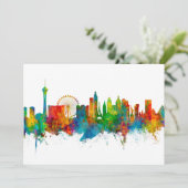 Las Vegas Nevada Skyline Einladung (Stehend Vorderseite)