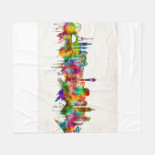 Las Vegas Nevada Skyline Fleecedecke (Vorderseite (Horizontal))