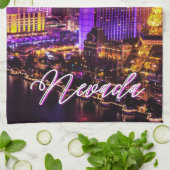 Las Vegas Nevada Skyline Geschirrtuch (Gefaltet)