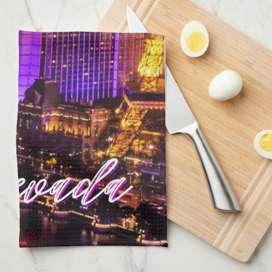 Las Vegas Nevada Skyline Geschirrtuch (Viertel Falte)