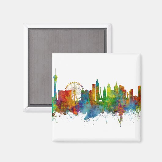 Las Vegas Nevada Skyline Magnet (Vorderseite/Rückseite)