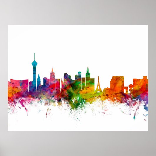 Las Vegas Nevada Skyline Poster (Vorne)