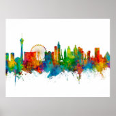 Las Vegas Nevada Skyline Poster (Vorne)