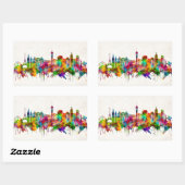 Las Vegas Nevada Skyline Rechteckiger Aufkleber (Blatt)