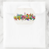 Las Vegas Nevada Skyline Runder Aufkleber (Tasche)