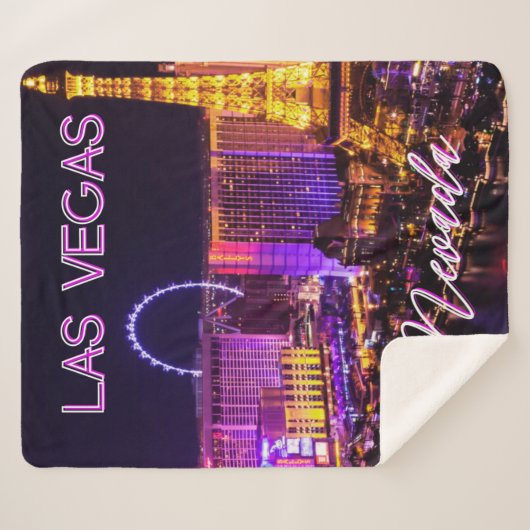 Las Vegas Nevada Skyline Sherpadecke (Vorderseite (Horizontal))