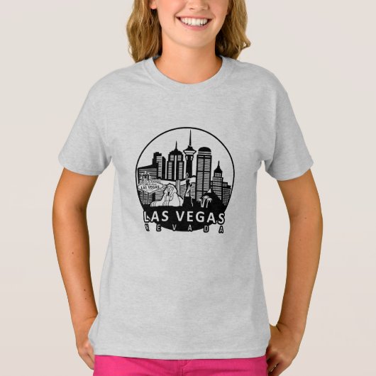 Las Vegas Nevada Skyline T-Shirt (Vorderseite)