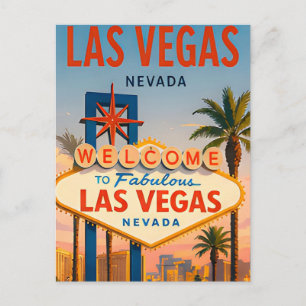 Las Vegas Nevada Skyline Wüsten Reise Erinnerungen Postkarte