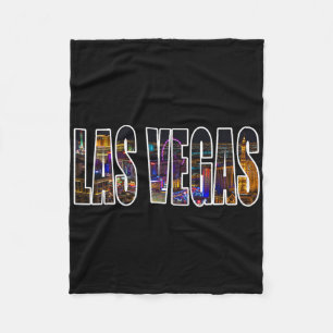 Las Vegas Nevada Stadt-Skyline Fotografie-Schrifta Fleecedecke
