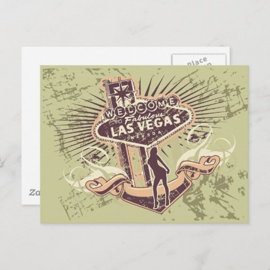 Las Vegas Nevada Tshirts und Geschenke Postkarte (Vorne/Hinten)