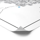 Las Vegas Nevada USA Cities Travel Poster (Ecke)