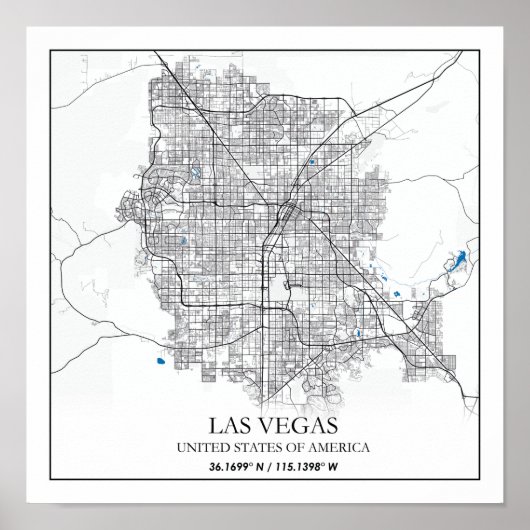 Las Vegas Nevada USA Cities Travel Poster (Vorne)