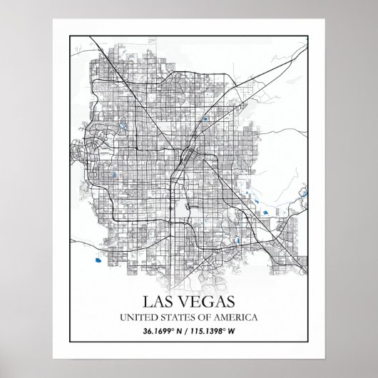 Las Vegas Nevada USA Cities Travel Poster (Vorne)