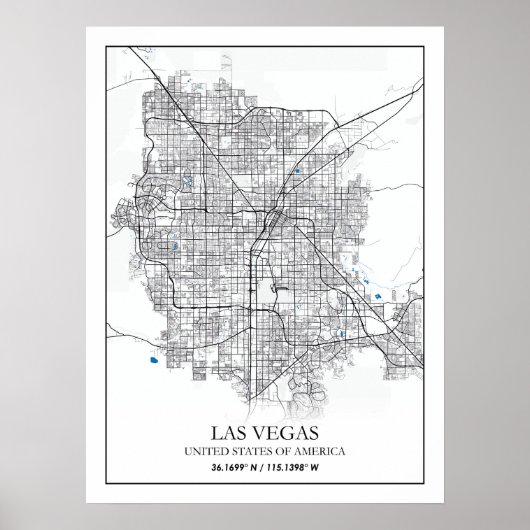 Las Vegas Nevada USA Cities Travel Poster (Vorne)