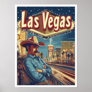 Las Vegas Nevada USA Vintage-Reiseillustration Poster