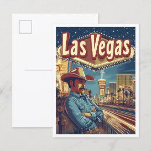Las Vegas Nevada USA Vintage Reiseillustration Postkarte