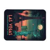 Las Vegas Nevada - Vintages Stadtbild Magnet (Horizontal)