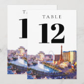 Las Vegas Nevada Watercolor Table Number Einladung (Vorne/Hinten)