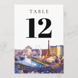 Las Vegas Nevada Watercolor Table Number Einladung