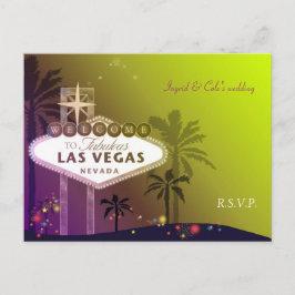 Las Vegas Nevada Wedding RSVP Einladungspostkarte