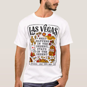Las Vegas Nevada Wüstenkasino-Leben Illustration T-Shirt