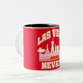 Las Vegas, Nevada Zweifarbige Tasse (Vorderseite Links)