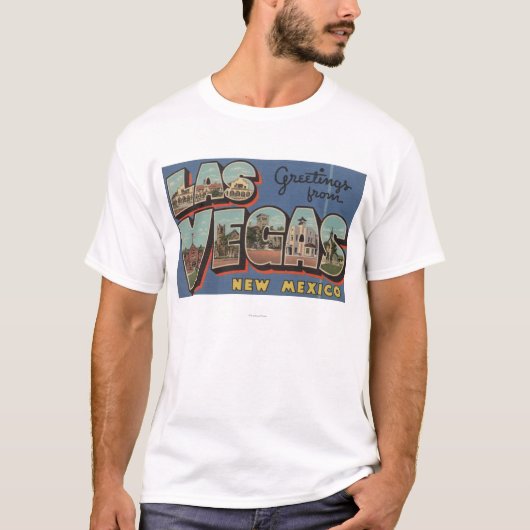 Las Vegas, New Mexiko - große Buchstabe-Szenen 2 T-Shirt (Vorderseite)