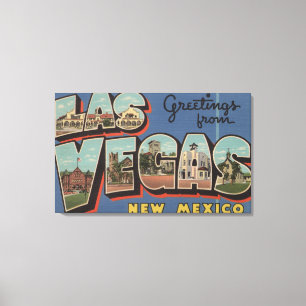 Las Vegas, New Mexiko - große Buchstabe-Szenen Leinwanddruck