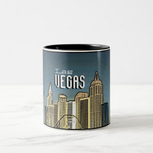 Las Vegas New York Hotel Blick auf künstlerische K Zweifarbige Tasse