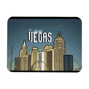 Las Vegas New York Hotel View künstlerisch Magnet