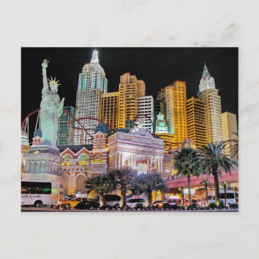 Las Vegas New York - New York Postcard Postkarte (Vorderseite)