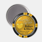 Las Vegas Newlyweds Casino Magnet (Vorderseite/Rückseite)