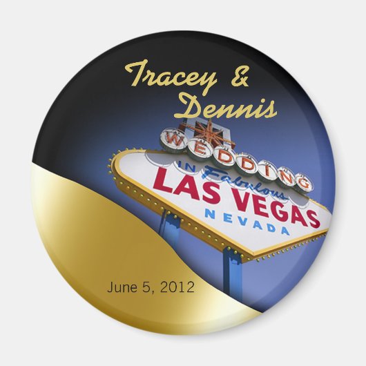 Las Vegas Newlyweds Casino Magnet (Vorne)