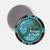 Las Vegas Newlyweds Casino Magnet (Vorderseite/Rückseite)