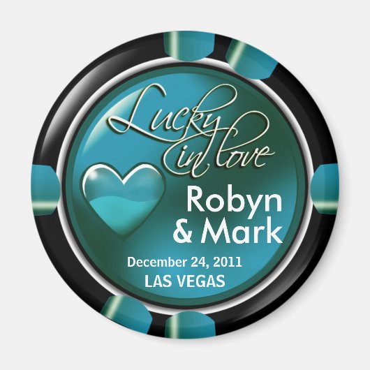 Las Vegas Newlyweds Casino Magnet (Vorne)