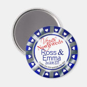 Las Vegas Newlyweds Casino Magnet (Vorderseite/Rückseite)
