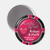 Las Vegas Newlyweds Casino Magnet (Vorderseite/Rückseite)
