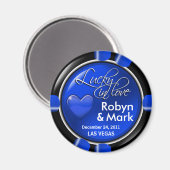 Las Vegas Newlyweds Casino Magnet (Vorderseite/Rückseite)