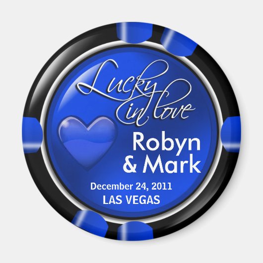Las Vegas Newlyweds Casino Magnet (Vorne)