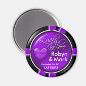 Las Vegas Newlyweds Casino Magnet (Vorderseite/Rückseite)