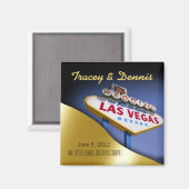 Las Vegas Newlyweds Casino Magnet (Vorderseite/Rückseite)