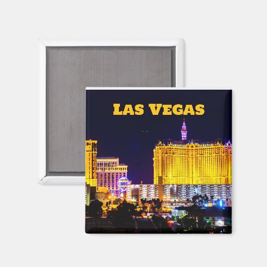 Las Vegas Night Lights Magnet (Vorderseite/Rückseite)